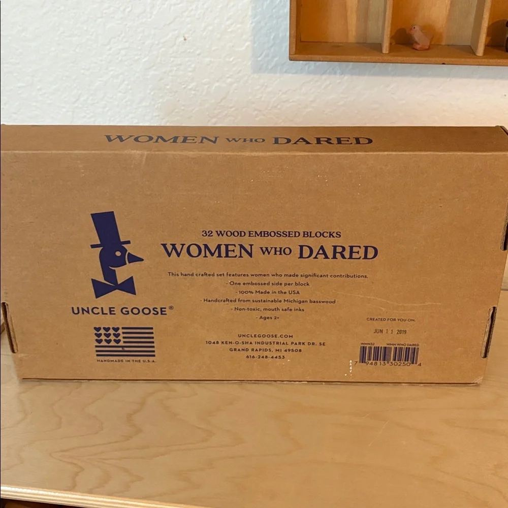 Uncle Goose Women Who Dared Wooden Blocks | made in USA heirloom wooden blocks